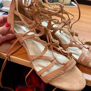 BCBG Generation strappy ankle sandals.